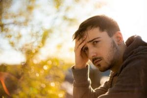 guy worried if he is becoming a father